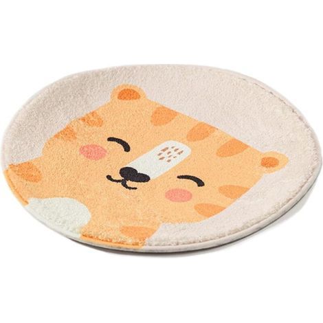 1 Pcs Coussins de Chaise Interieure Coussin d'Assise Rond pour Enfants Doux Confortable Dessin Animé Motif Tigre Rembourrés pour Chambre d'enfant Maison et du Canapé(30x30cm) (1/4)