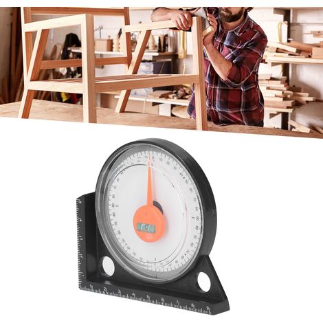 rapporteur d'angle en plastique, rapporteur d'inclinaison, instrument de mesure d'angle, type à aiguille avec échelle, rapporteur d'angle horizontal (1/5)