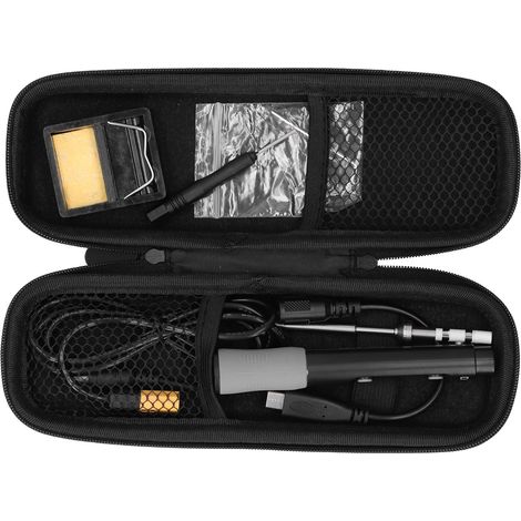 Kit de fer à souder électrique portable mini, outil de brasage avec sac de rangement prolongé SQ-D60B (1/5)