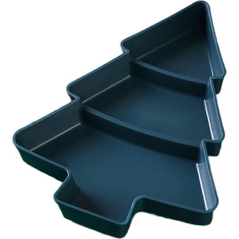 Ideal für Weihnachtsfeiern: unterteilte Obstschale in Form eines Weihnachtsbaums, weihnachtsbaumförmiger Teller, Tablett C (1/5)