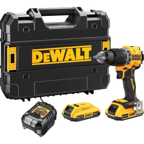 DeWalt Akku-Schlagbohrschrauber 18 V, 2-Gang (bürstenlos), incl. 2x Akku 2 Ah, Schnellladegerät, Zubehör, TSTAK-Box (1/5)