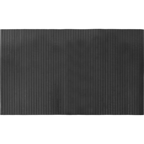 Tapis rectangulaire gris 60x100 cm bambou (1/5)