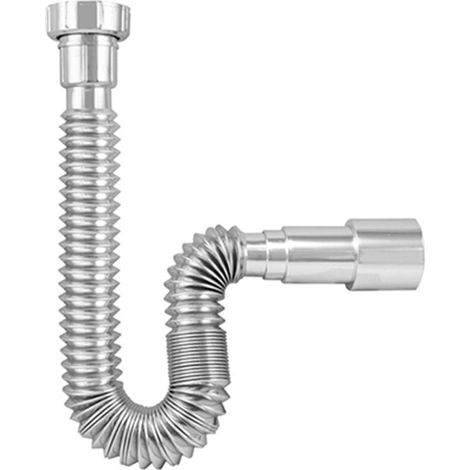 Verchromtes ausziehbares Siphonrohr mit Metallmutter 11/2x40 Meval