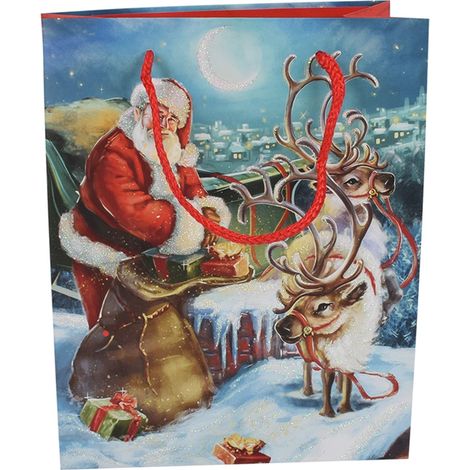 Busta regalo Babbo Natale classico per regali natalizi -Modello 3 (1/4)