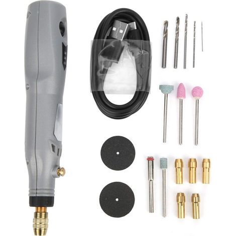 Outil Rotatif Mini, Outil Rotatif Sans Fil, 12W 15000r/min Broyeur éLectrique, Mini Broyeur de Perceuse éLectrique Portable Stylo de Meulage en Electrique-ARCAN (1/4)
