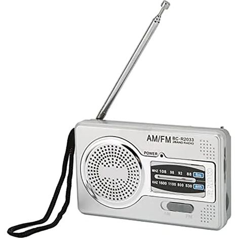 Mini FM radio portable transistors de la taille d'une poche d'argent (1/5)