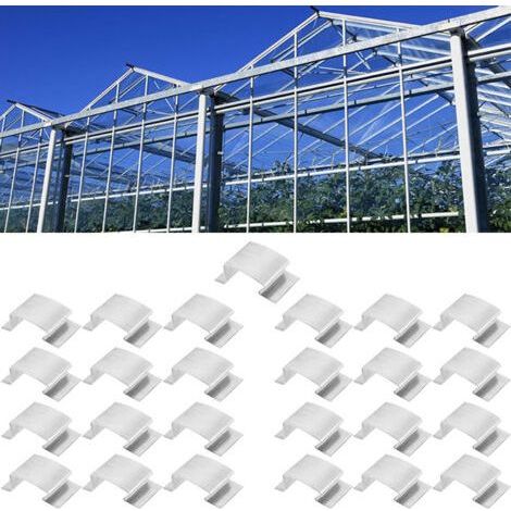 Pinces de fixation pour serres multi-usages, 25 mm x 10 mm x 15 mm, 25/50 pièces, en acier inoxydable, pour le jardinage (1/4)