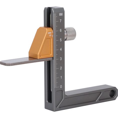 Jauge de hauteur pour le travail du bois, unité métrique, outil de mesure de profondeur réglable pour scie à Table (1/5)