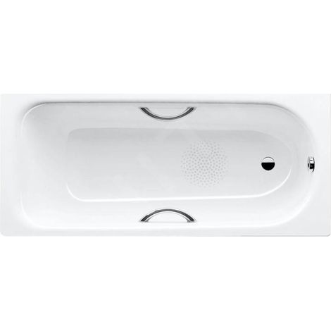 Kaldewei Advantage - Baignoire rectangulaire Saniform Plus Star 333, 160x75 cm, avec trous pour poignées, antidérapante, blanche 133330000001 (1/4)