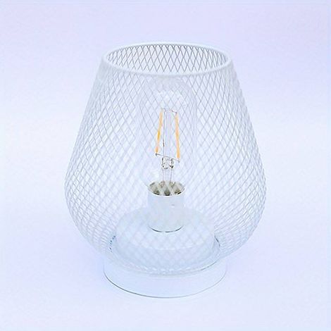 LED-Laterne im Eisenkäfig-Design, Schreibtischlampe, Nachtlicht, dekorative Leuchte für Zuhause, Terrasse, Metallkäfig-Tischlampe, kabellose Lampe, Nachttischlampe für Hochzeiten und Garten - Crezuo