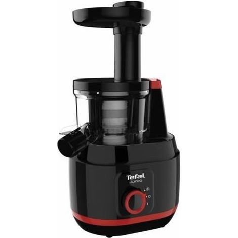 Tefal Juiceo ZC150838 extractor de zumos negro y rojo