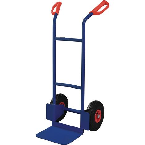 TECWERK Stapelkarre H.1150mm Schaufel-L250xB320mm Luft-Bereifung Trgf.200kg blau TECWERK (1/2)