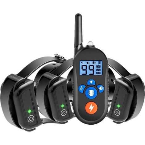 Anti-Bark Collar for Dogs, Rechargeable, 3 Modes Vibration/Shock/Beep, 800 Meter Range, Black One for Three (1/4)