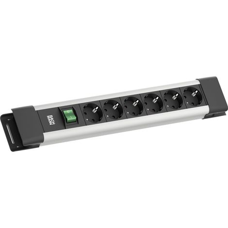 BACHMANN CONNECTUS 6XCEE7/3, 1XINTERRUPTEUR 2,0M CEE7/7 GRAU BM005905