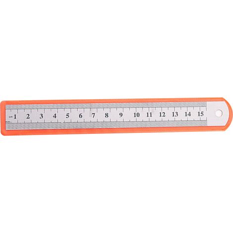 15 cm dickes Lineal aus Edelstahl, robust und hochpräzise, vielseitig einsetzbar, ideal für Büro, Schule und Zuhause. (1/5)