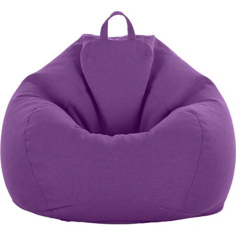 Sac de canapé Lazy Housse de Canapé Inclinable Tissu Housses de Fauteuil Housse de Chaises sans Remplissage Siège Pouf Feuilletée Tatami Salon Meubles (Violet, 90 x 110cm) (1/5)