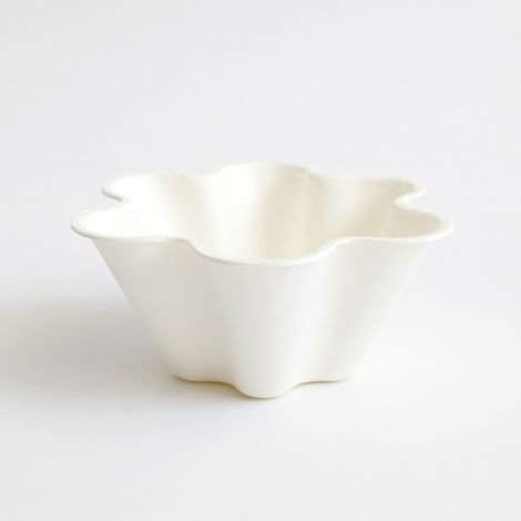 Bol jetable blanc à pétales 200 ml