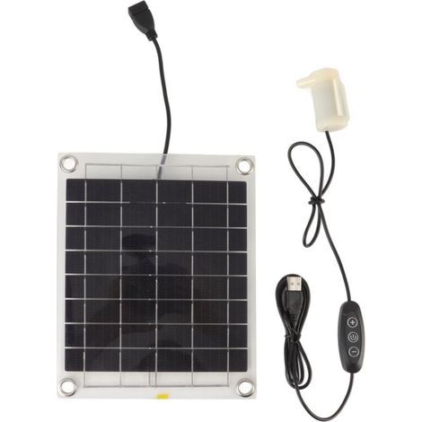 Kit de pompe à eau solaire 10W panneau solaire en silicium monocristallin Double face 5V 3W Kit de pompe à eau à faible bruit (1/5)