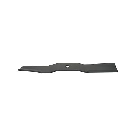 Hoja adaptable para cortacésped autopropulsado Iseki para máquinas SF300, TF327, TF330. Largo: 528 mm, diámetro interior 20,2 mm. Requiere 3 hojas.