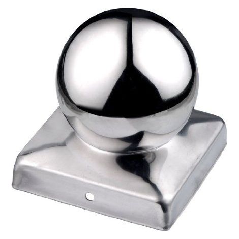 Connex HV4322 Capuchon de Plot avec Boule, 70 x 70 mm, Acier INOX v2a