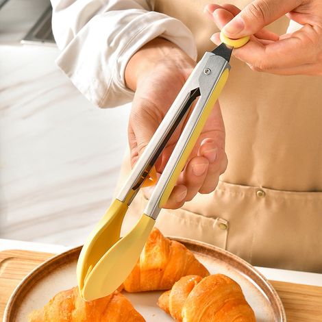 Pinces De Cuisine - En Silicone Alimentaire - Résistantes À Haute Température Jusqu'à 230 °C - Pour Grill Barbecue Viande Pain Pâtes - 1 Pièce (1/5)