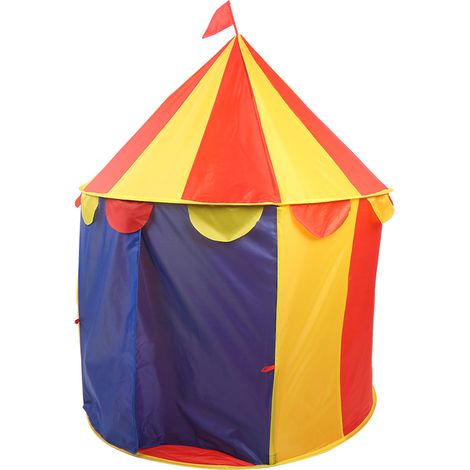 Tente pliable portable pour enfants, idéale pour l'intérieur et l'extérieur, style château, accessoire de jeu pour chambre ou maisonnette. (1/5)