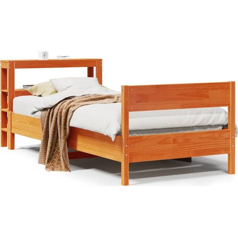 Maison Exclusive - Letto senza Materasso Marrone Cera 75x190 cm in Legno di Pino