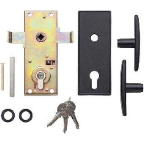 FPLUS cerradura puerta basculante cays 11cb , Cerradura para puertas basculante CAYS. Modelo 11CB

- 2 puntos de cierre horizontales
- Palancas con 2 orificios para enganches con v