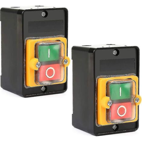 Interrupteur de machine à poussoir, interrupteur à bouton-poussoir marche/arrêt 220 V/380 V CA 10 A (1/5)