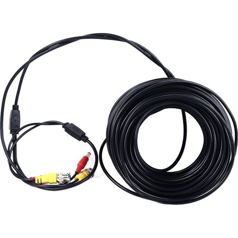 Câble d'extension pour caméra de sécurité professionnelle HD, transmission du signal, 30 m (98,4 pi) (1/5)