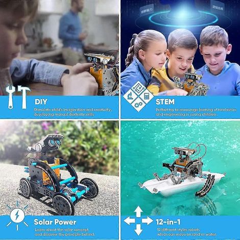 Robot Solaire Jouet Enfant 7 8 9 10 11 12 Ans, 11 in 1 STEM Robotique Construction Intelligent Jeux Garçon Fille Jeu Éducative Experiences