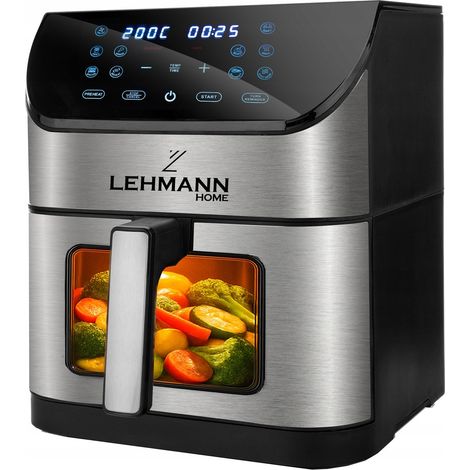 Friteuse sans matières grasses 1800W, friteuse à air chaud 8L, revêtement antiadhésif, 12 programmes