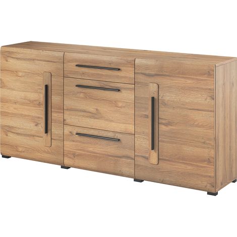 Buffet 2 portes 3 tiroirs Louis Bois