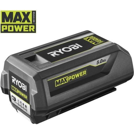 Ryobi – Batterie lithium+ 36V 5,0Ah – Gestion individuelle de charge – Compatible avec outils 36V Max Power – Énergie régulée (1/2)