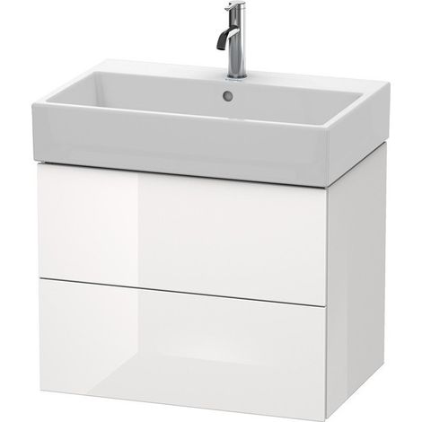 Meuble sous-vasque L-CUBE 544x684x459mm blanc brillant