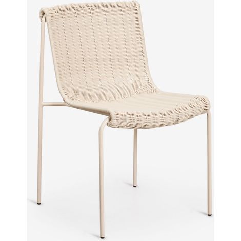Set di 2 sedie da giardino in rattan sintetico e acciaio Revia SKLUM            