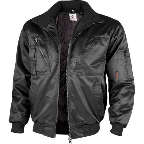 Qualitex Pilotenjacke mit festem Arm & Steppfutter, Größe: M, Farbe: schwarz (1/2)