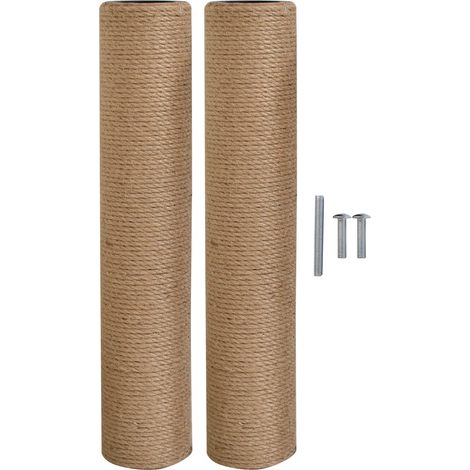 Griffoirs de Rechange pour Arbre à Chat,Poteau griffoir Chats,Poteau Arbre Chat avec vis, 2PCS, 40.5CM, M8 M10 (1/5)
