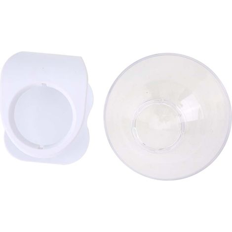 Bol Nourriture Chien Chat - Support Incliné Anti-dérapant - Plastique Durable - Blanc - Lot De 1 (1/5)