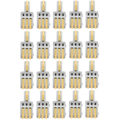 20 Pièces Connecteurs Rapides SPLF13 1 Entrée 3 Sorties, Diviseur de Fil pour Éclairage et Moteurs 250V (Jaune) (1/5)
