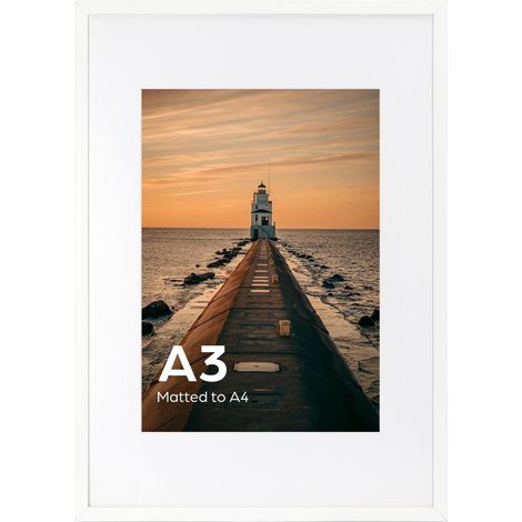Bilderrahmen A3 Posterrahmen Wand Büros Wohnungen Weiß Weiß A3 (1/5)