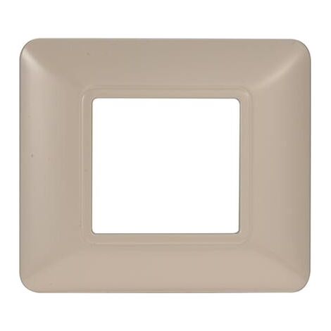 Plaque compatibles Bticino Matix 2 modules plastique couleur sable