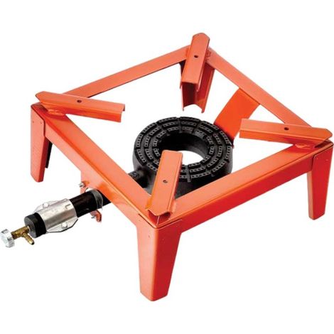 Omac Mammut Fornellone Ferro 40x40 cm Bruciatore Gas