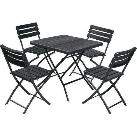 SET GIARDINO IN POLIETILENE ALTA DENSITA 'GAVOI' colore nero  - LIF