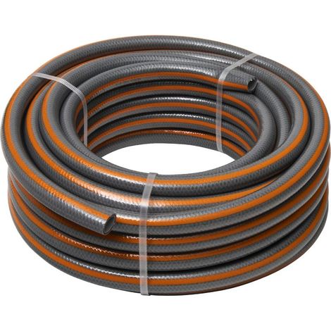 Tuyau d'arrosage renforcé Werka Pro de 20 m – Renfort tricoté anti-torsion – Diamètre : 19 mm – Pression maximale : 40 bars – PVC sans phtalates (1/4)