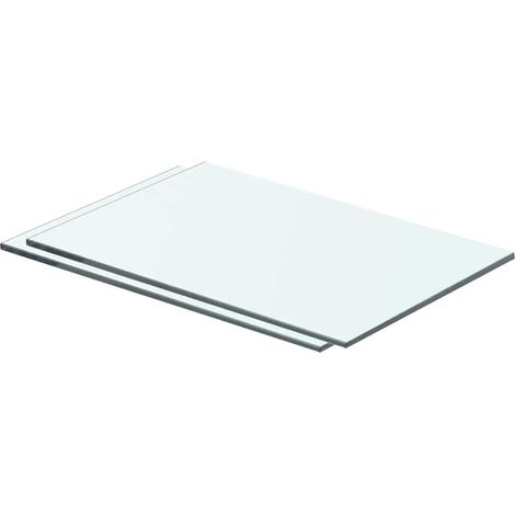 Panneaux d'étagère 2 pcs Verre Transparent 40 x 20 cm (1/4)