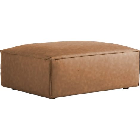 ORION91 Módulo Asiento (74 x 40 x 95cm) Sofá PUF Tela Suede Versátil Suave Tacto Afelpado Color Camel Oficina Comedor Salón - SpazioLuzio