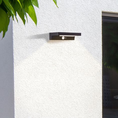 Brilliant Barker G40415/06 Solar-Außenwandleuchte mit Bewegungsmelder LED 3 W Schwarz (1/5)