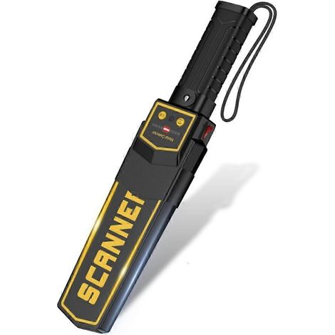 Détecteur de métaux portatif rechargeable baguette de sécurité haute sensibilité détecteur de métaux portable noir (1/5)