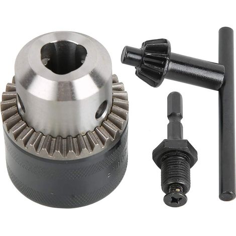 Adaptateur de mandrin de perçage 3.0-16MM, mandrin de perçage 1/2-20UNF avec clé, foret de mandrin de type clé avec adaptateur à tête hexagonale (1/5)